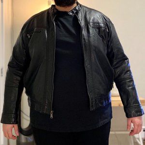 Calvin Klein Vegan Leather Moto Jacket 2XL